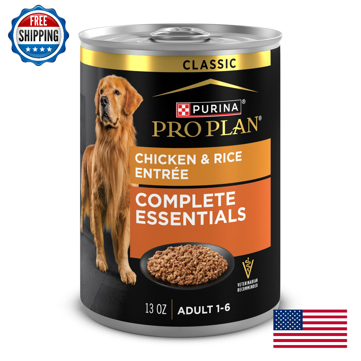 Purina Pro Plan Complete Essentials Classic Pate Dog Food, Chicken and Rice Entr