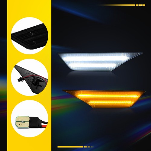 Smoke Side Marker Lamp Turn Signal Light W/ Led Bulbs fit Honda Civic 16-20 1-10 - Picture 13 of 17