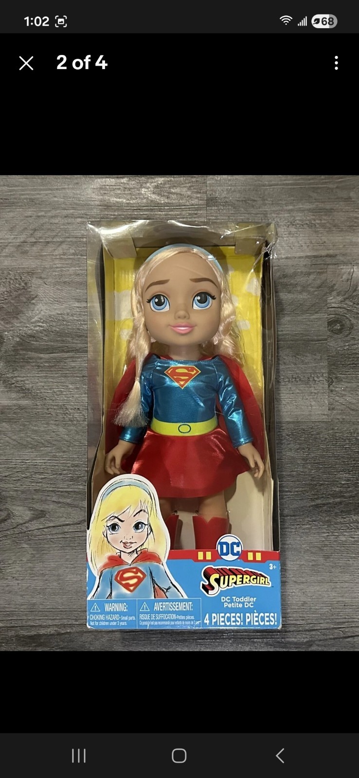 DC Supergirl Toddler Petite 14" Doll 4 Pieces Jakks She's Be