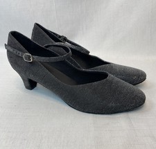 SO DANCA RACHELLE 1.5 INCH BALLROOM DANCE SHOES BL116-A Sparkly Black 12.5 W