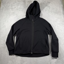 Lululemon Hoodie Womens 12 Black Full Zip Jacket Fleece Sweatshirt Athletic