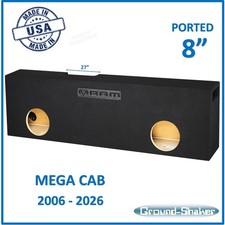 2006-2026 Dodge Ram Mega Cab Sub Box 8" Dual Ported Subwoofer Enclosure