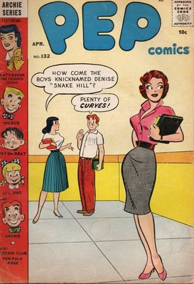 Pep Comics #132 VG+ KEY INNUENDO -ARCHIE COMICS - April 1959-