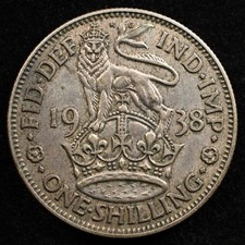 Great Britain 1 Shilling 1938, Coin, Silver, Inv#I388