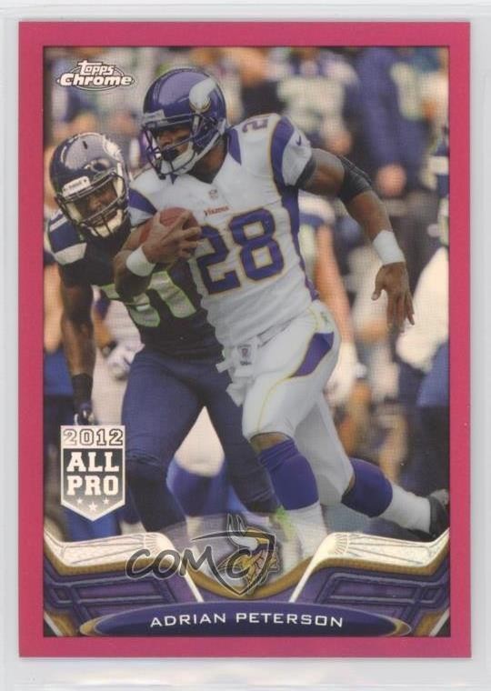 2013 Topps Chrome BCA Pink Refractor 92/399 Adrian Peterson #100 11kh