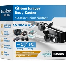 ANHÄNGERKUPPLUNG für Citroen Jumper ab 21 starr BRINK +13polig E-Satz JAEGER SPE