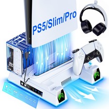 For PS5 Pro/PS5 Slim/Disc Digital Controller Charging Station PS5 Cooling Fan
