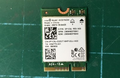Dell Inspiron 13 7391  Laptop Wireless WiFi Card AX201NGW P1C6J