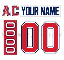 IIHF Team USA Customized Number Kit for 1992  White Olympic Hockey Uniform