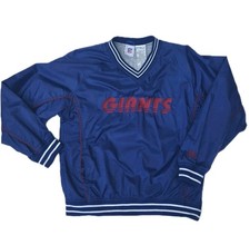 Vtg New York Giants NFL Jacket Pullover Lined Windbreaker Warm Up Youth L 12/14