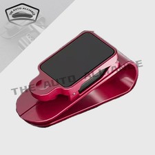 Sunglass Holder for Car Sun Visor Magnetic Sunglasses Clip Red