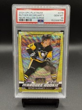 2025 O-PEE-CHEE PLATINUM MARQUEE  RUTGER McGROARTY NEON YELLOW SURGE RC PSA 10