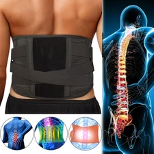 Lower Back Support Brace Lumbar Waist Belt Double Pull Breathable Belt Men Women