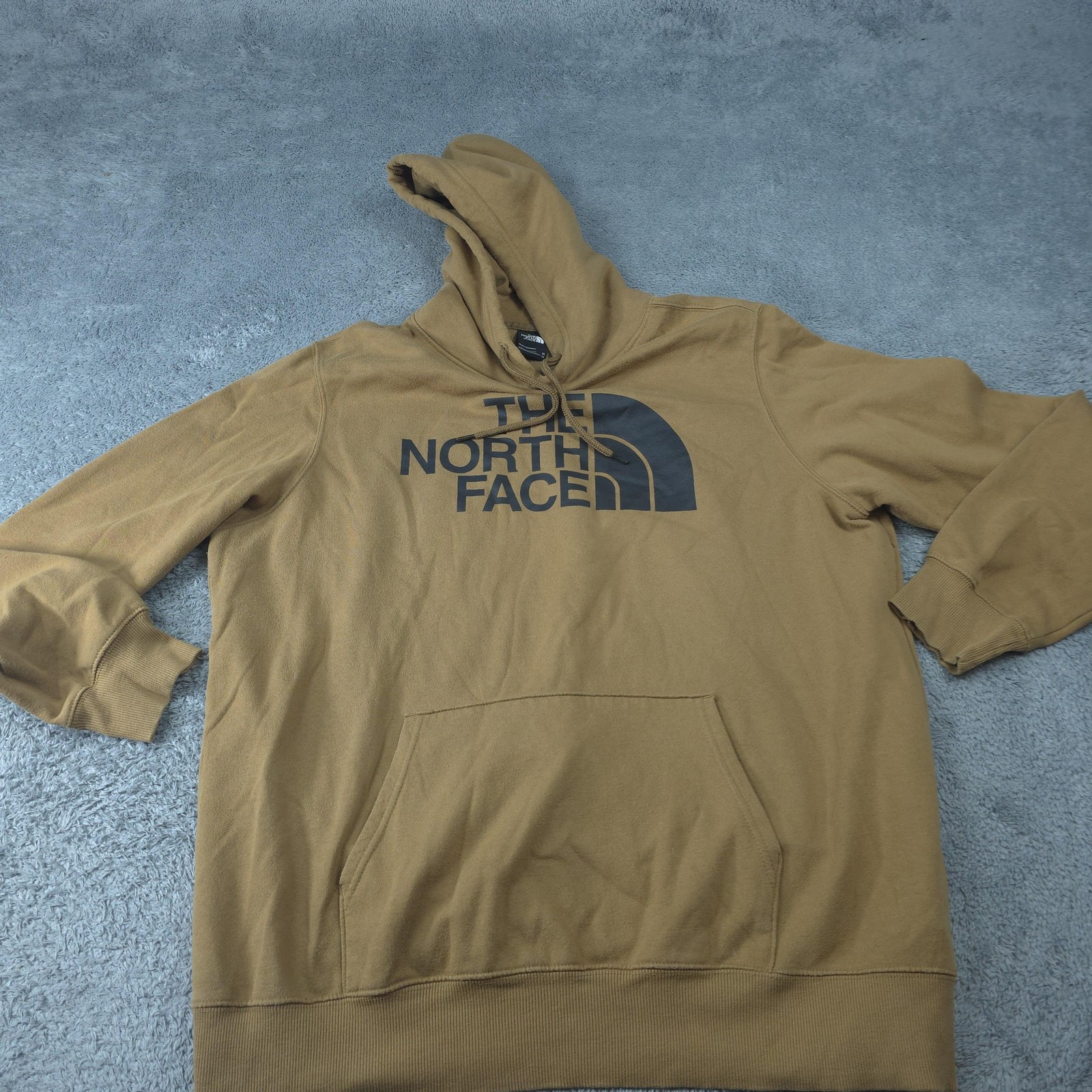 The North Face Hoodie Mens XL Brown Half Dome Pullover Logo Sweatshirt Fleece
