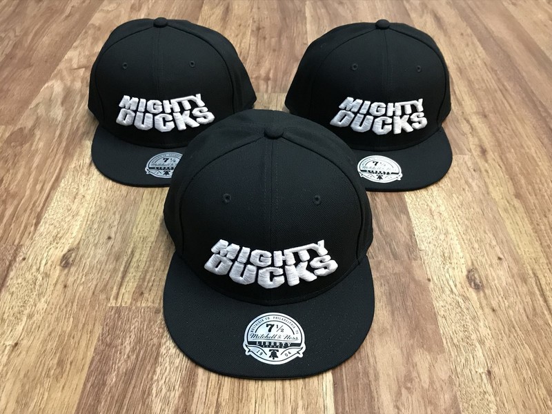 LOT OF 3 MENS 7 1/2 - NEW Mitchell & Ness NHL Anaheim Ducks Hockey Caps Hats