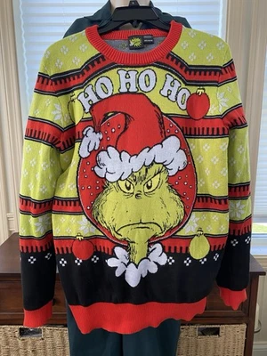 The Grinch Who Stole Christmas Ho Ho Ho Holiday Sweater Men's M-medium - Image 1 of 4