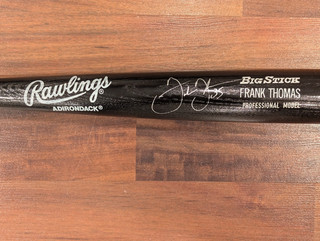 Frank Thomas Autographed Black Rawlings Bat Big Stick Professional Model JSA COA