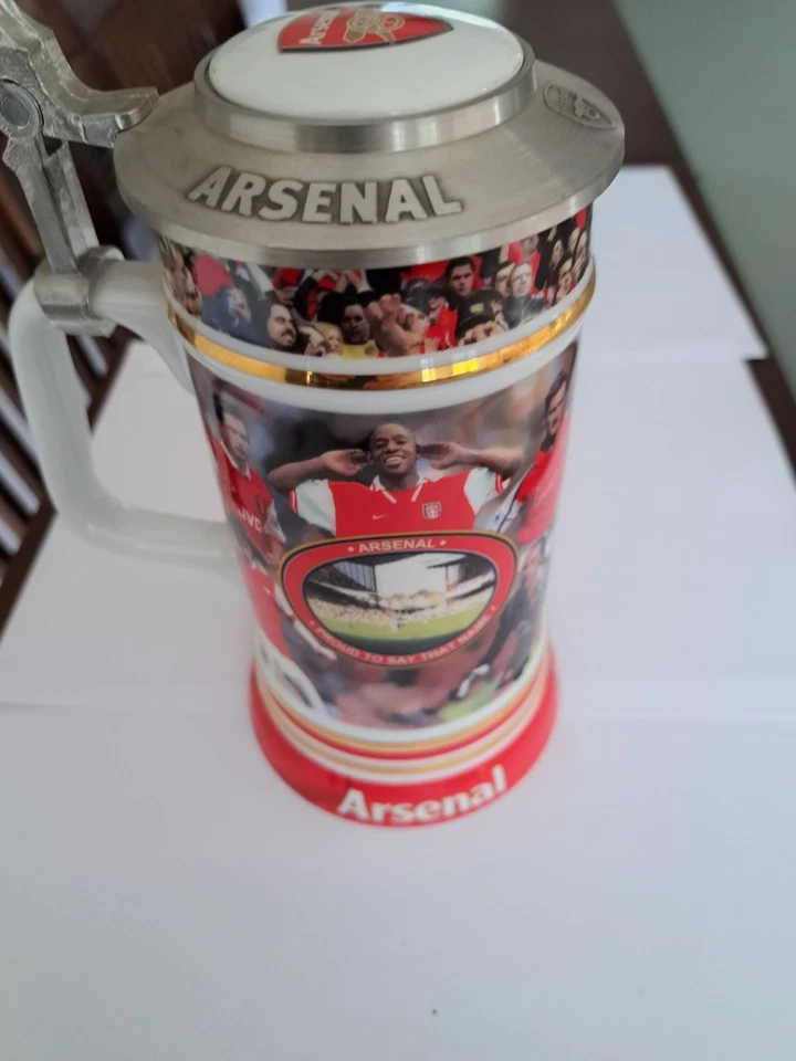 ARSENAL - Porcelain Tankard Stein Danbury Mint - with COA "Highbury Heroes" - Image 2 of 4
