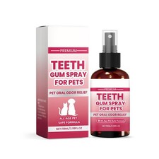 Antibacterial Pet Oral Spray, Pet Mouth Freshener 118ml for Keep Teeth Cle 