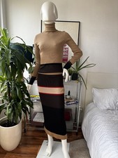 Dolce & Gabbana - Color Block Ribbed Knit Midi Dress Preloved