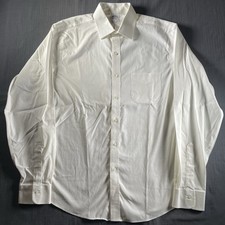 Brooks Brothers Shirt Mens Large 16 36 White Solid Regent Dress Button Up