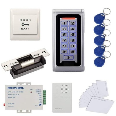MENGQI-CONTROL Waterproof Metal RFID PIN Code Door Security Access Control Sy...