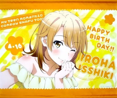 Iroha Isshiki Geburtstag Wandteppich B3 Größe My Teen Deko Sammlerstück