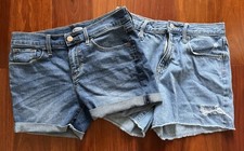 Old Navy Denim Jean Shorts Girls Size 14 Lot of 2