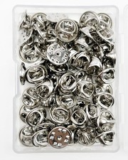 50 Pieces Metal Enamel Butterfly Clutch Pin Backs for Craft Jewelry Making