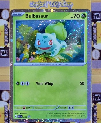 Pokemon Bulbasaur Black Star Promo 046 Cosmos Holo Swirl NM | eBay
