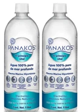 Lot Of 2 Bottles of 1 Lt. SEA WATER Agua De Mar Pure Marine  Lt. Exp July 2026