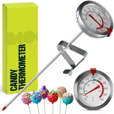Candy Thermometer with Pot Clip - Deep Fry Oil Thermometer for Frying and Can...