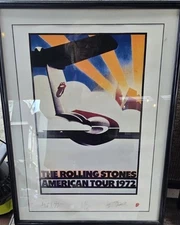 Rolling Stones 1972 American Tour Poster Plate Signed and Numbered