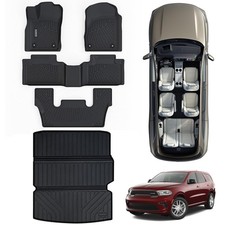 Floor Mats Large Trunk Mat for 2016-2023 2024 Dodge Durango 6-Seats 2 Row ...