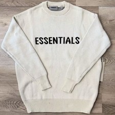 Fear Of God Essentials Cream Knit Crewneck Size L
