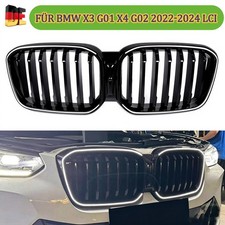LED Licht K�hlergrill Glanz Schwarz passt f�r BMW X3 G01 X4 G02 2022-2024 LCI