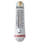 Vintage Veedol Skater Sign - Gas Service Pump Ad Sign on Porcelain Thermometer