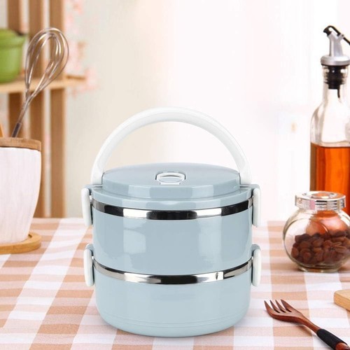 Lunch Box,Food Grade Acciaio Inox Bento Box per Bambini Adulti,Terma a Prova di Perdite - Foto 4 di 8