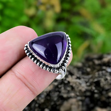 Amethyst Gemstone Ring Silver Ring 925 Sterling Silver Ring Women's Jewelry