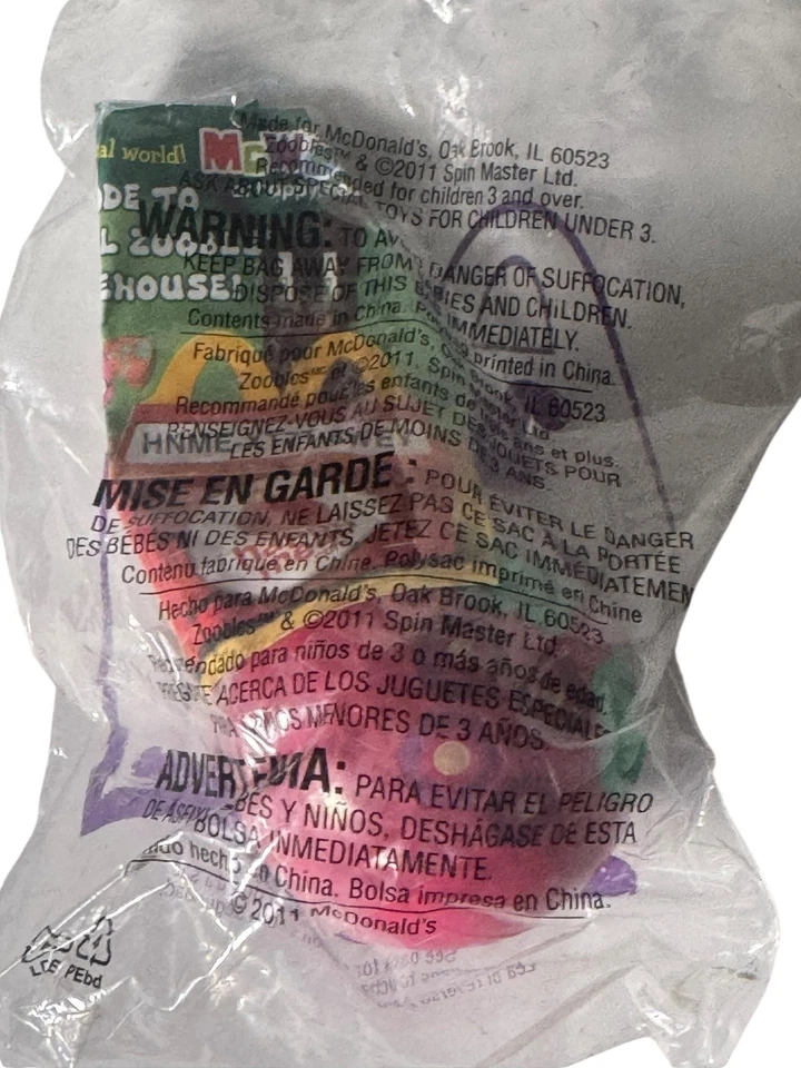 McDonald's Happy Meal Toys 2011 Zoobles #8 Shellberry nuevo sellado Foto 2 de 2