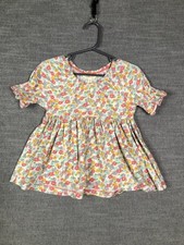Matilda Jane Dress Girls 2T Multicolor Floral Short Sleeve Ruffle Cotton Spring
