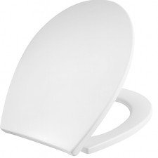 Soft Close Toilet Seat – White Plastic Loo Seat with Quick Release and Top Fix