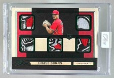 Chase Burns 2025 Panini Three Two Emerald Full Count Swatches Patch RC 1/5