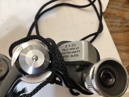 ✅ Tasco Binoculars 8X20 NO.502 Vintage Wide Angle 1000YDS:262FT Fully Coated - Picture 3 of 15