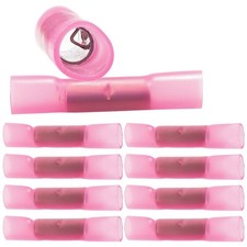 10 Pack 8 AWG Heat Shrink Butt Connectors - Waterproof Electrical Wire Termin...