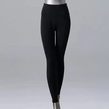 Simply Vera Wang Women Black High Rise Fleece Lined Leggings (WSV53LG02R1) M/L/X