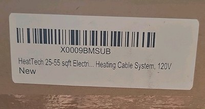 HeatTech 25-55 sqft Electric Heating Cable System 120V X0009BMSUB