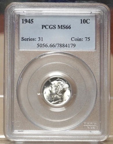 1945 MERCURY DIME PCGS MS66 884179