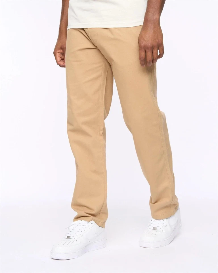 Mens Crosshatch Blansmoore Chino Trousers Relaxed Fit Cheap Pants - Image 2 of 4