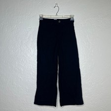 Maeve Anthropologie The Collete Black Wide Leg Cropped Pants High Rise 27P